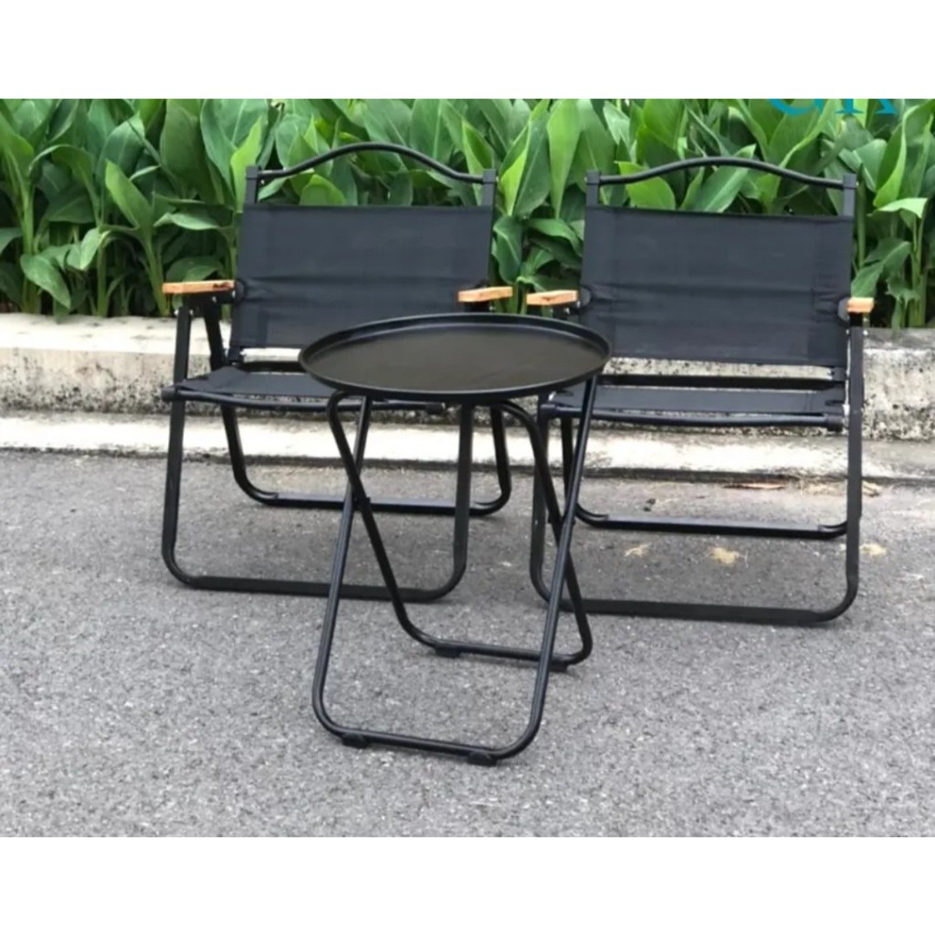 💗BỘ (1 BÀN+2 GHẾ)💗 Bàn Ghế Xếp Gọn Tay Phối Gỗ Ngồi Cà Phê Camping Sân Vườn Ban Công _ Chính Hãng Du