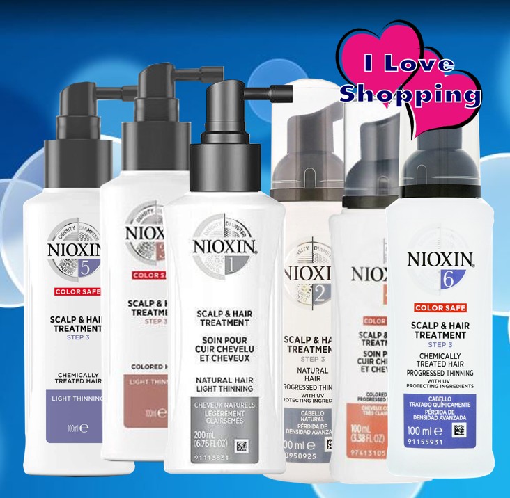 Nioxin Scalp & Hair Treatment System 1,2,3,4 (100 ml) Serum for Nourishing the Scalp and Hair for People with Thin Hair. ราคา 599 บาท*ส่งฟรี