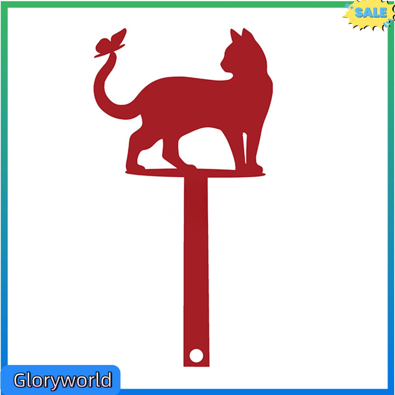 Gloryworld động vật Hộp Thư trang trí tất cả các mùa Hộp Thư cờ mèo bướm Hộp Thư trang trí Cờ sắt bãi cỏ sân vườn núi dấu hiệu thay thế