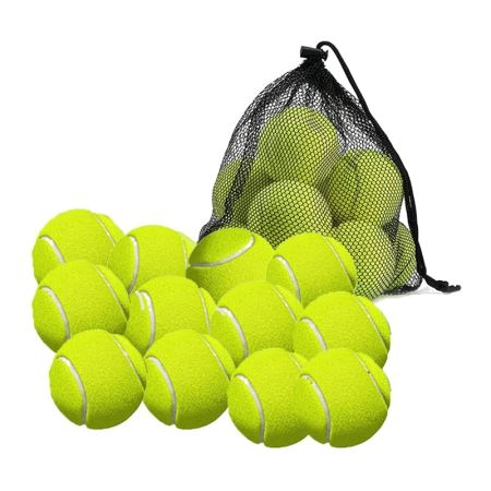 12 Pack Thick-Walled Tennis Balls with Storage Bag