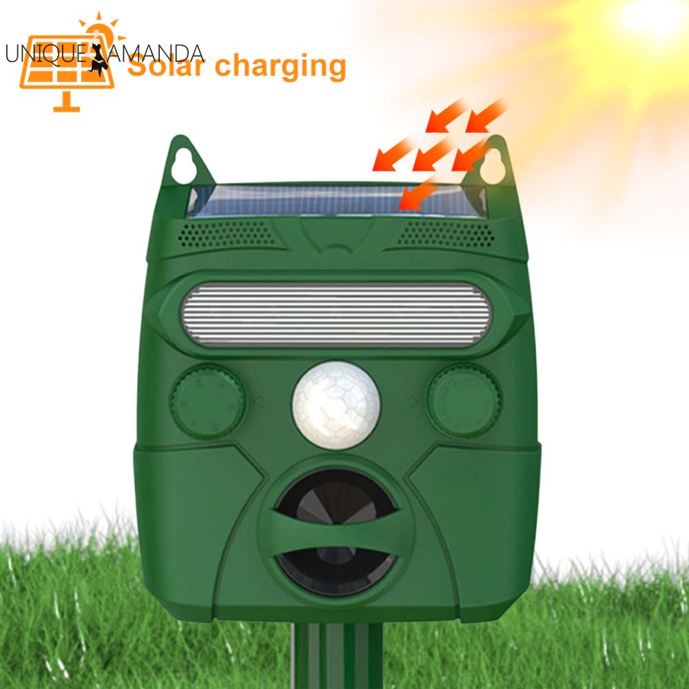 Solar Ultrasonic Animal Repeller with Motion Sensor and Flash for Farm Garden Pest Control ราคา 764 บาท*ส่งฟรี