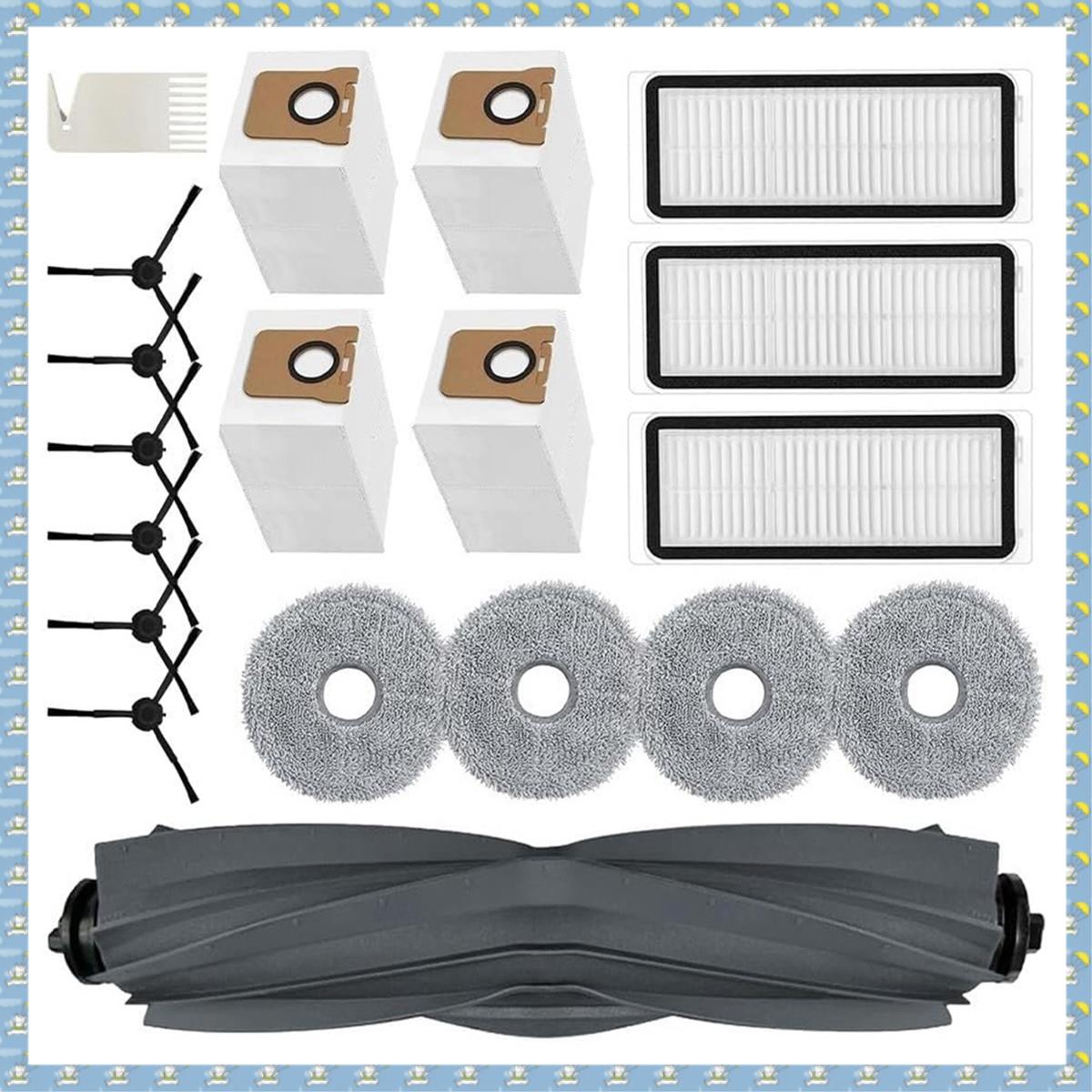 (ZYMB) For L20 Ultra Robot Vacuum Cleaners Main Side Brush Hepa Filter Mop Cloth Dust Bags Accessories