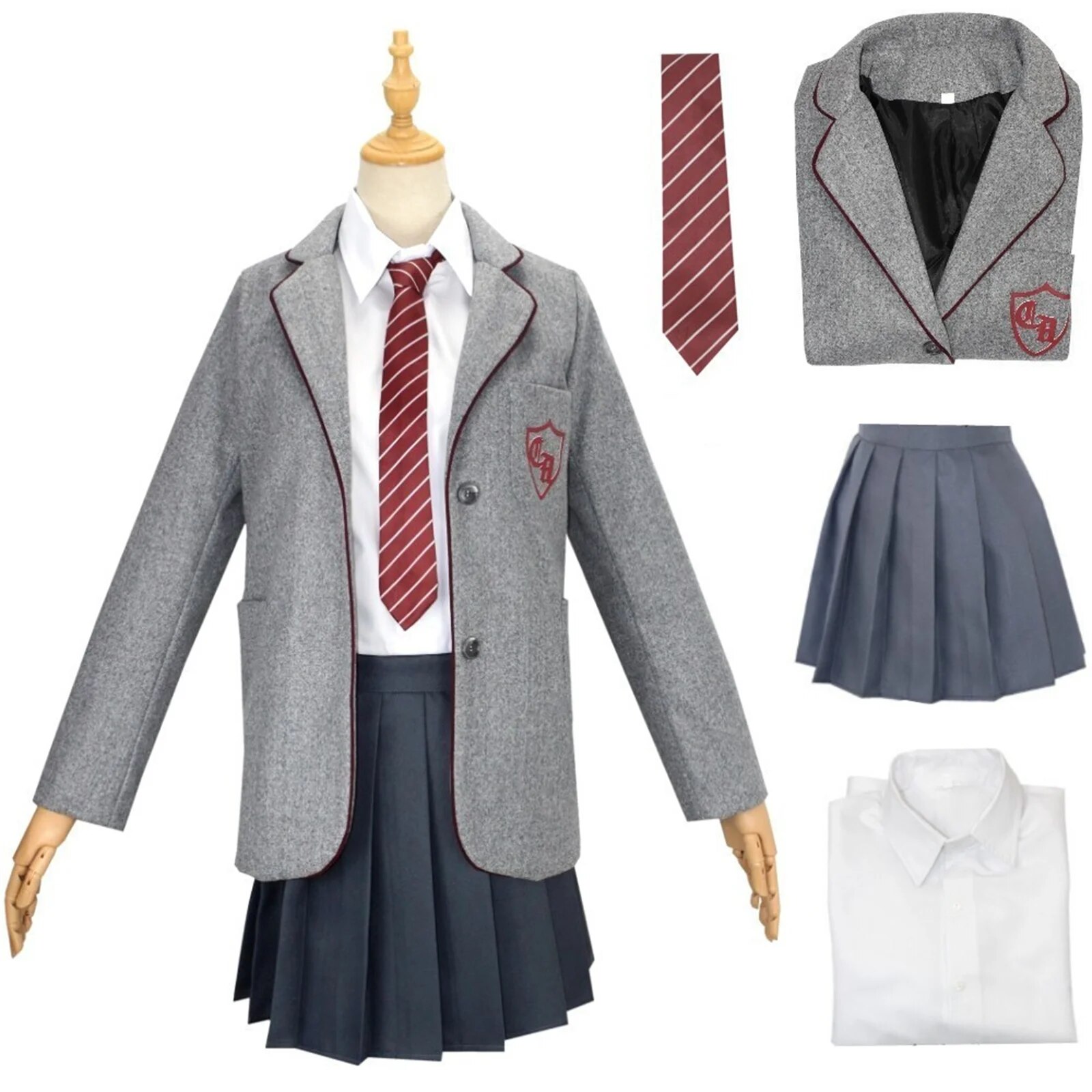 【Quality】 Movie Roald Dahl Matilda The Musical Grey School Cosplay Costume For Children Girl Jk Plea