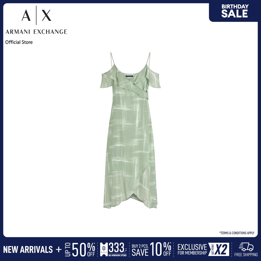 Armani Exchange Dress Women XW000181-AF12051-F7037 Green ราคา 14,990 บาท*ส่งฟรี