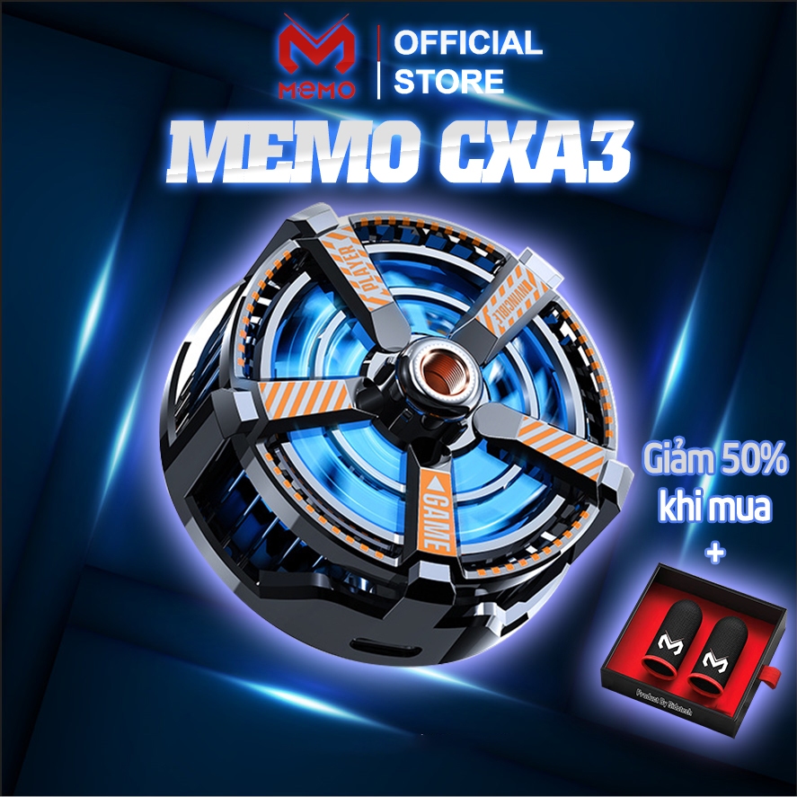 Quạt tản nhiệt điện thoại sò lạnh MEMO CXA3 nam châm từ tính led gaming livestream làm mát nhanh chơ