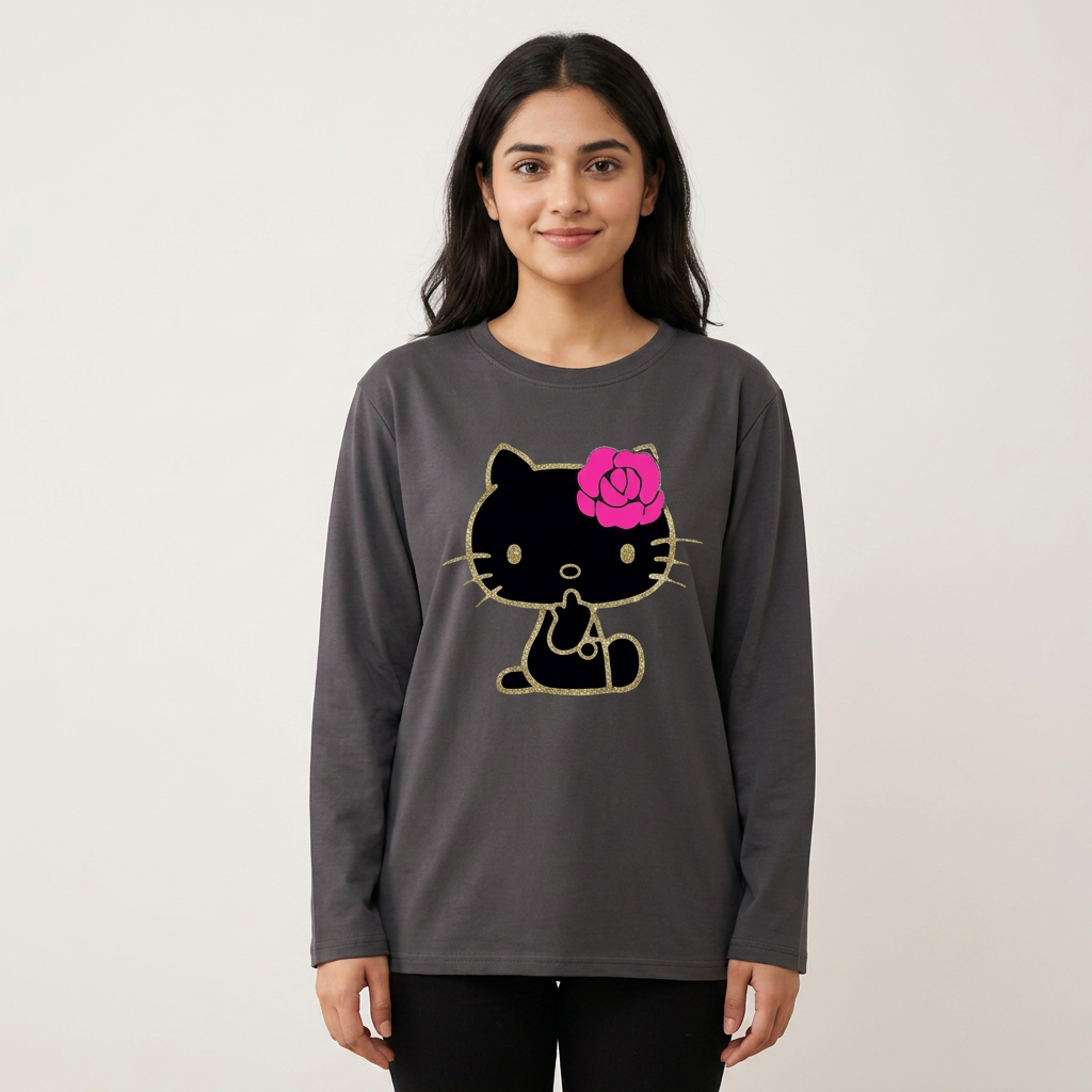 Full sleeve pranted T Shirt For Woman