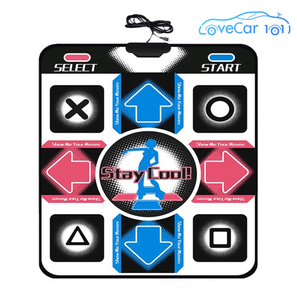 Non-Slip USB Wired Dance Mat for PC HD Foot Print Gaming Step Pad with Sensitive Sensors and Clear Footprint Graphics for Active Play ราคา 485 บาท*ส่งฟรี