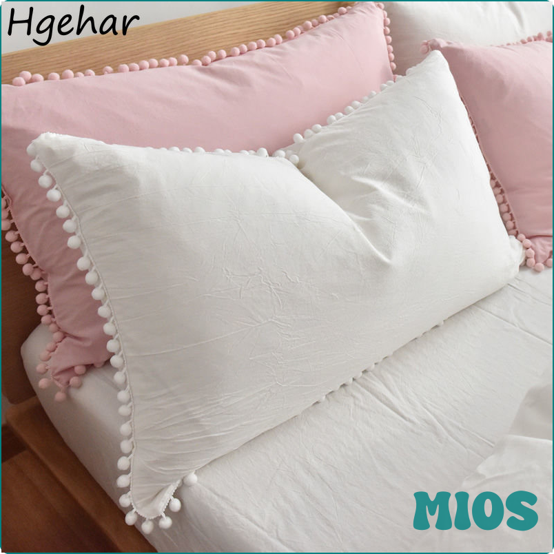 [MIOS] Household Plain Pillowcase Single Breathable Zipper Removable Pillow Case Bedroom Decorative Pillows Cover Four Season Bedding ☆