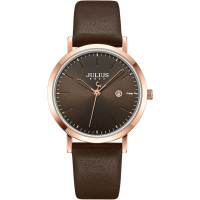 JULIUS kalender sederhana baru dengan jam tangan wanita tahan air bercahaya JA-1430