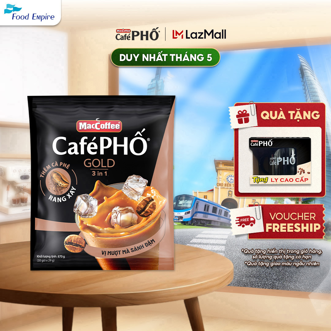Túi Cà phê Phố GOLD - MacCoffee (túi 30 gói x 29g)