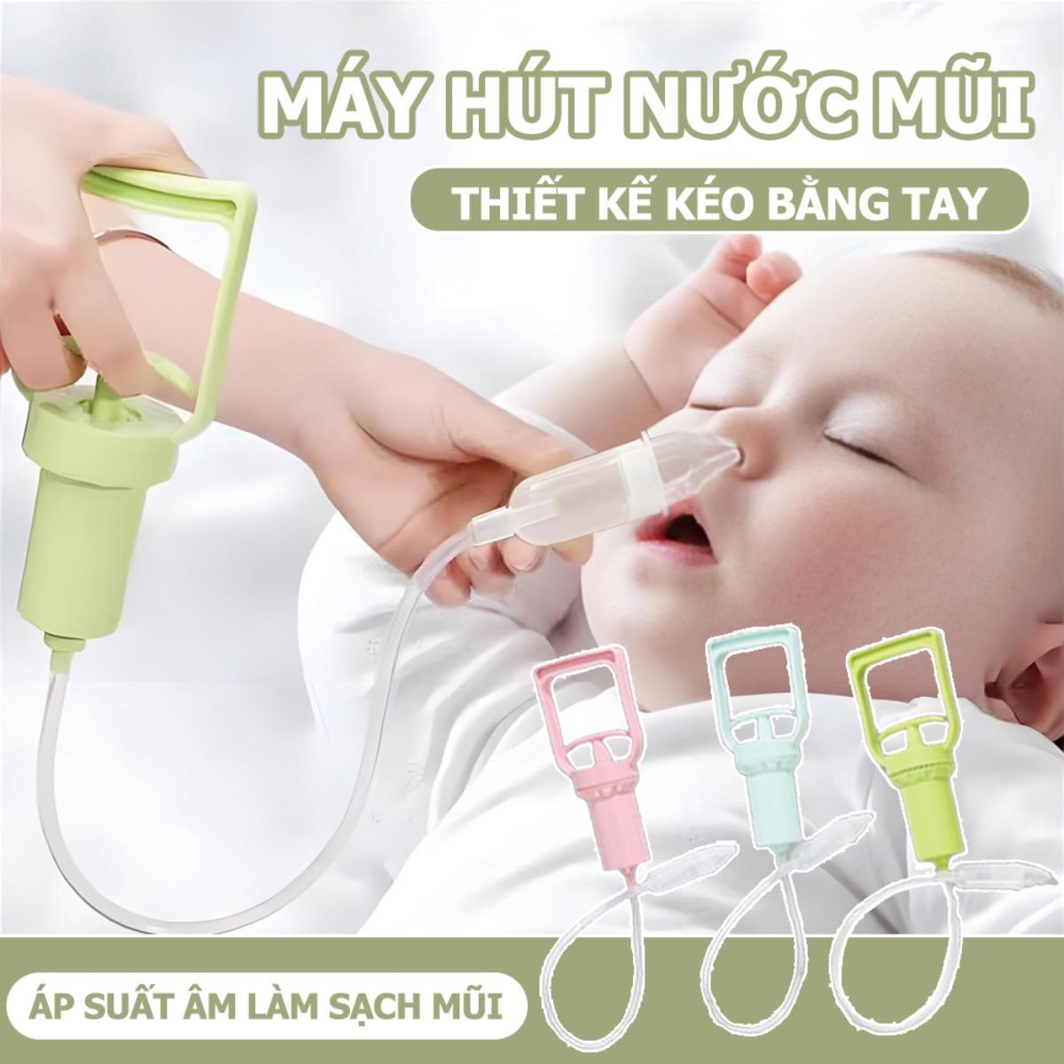 Ống hút mũi cho trẻ sơ sinh | Thiết bị hút áp lực âm an toàn, vận hành bằng tay | Làm sạch hiệu quả tình trạng nghẹt mũi và dịch tiết mũi của bé | Giải pháp làm sạch đường thở không xâm lấn | Sản phẩm thiết yếu cho mọi bà mẹ