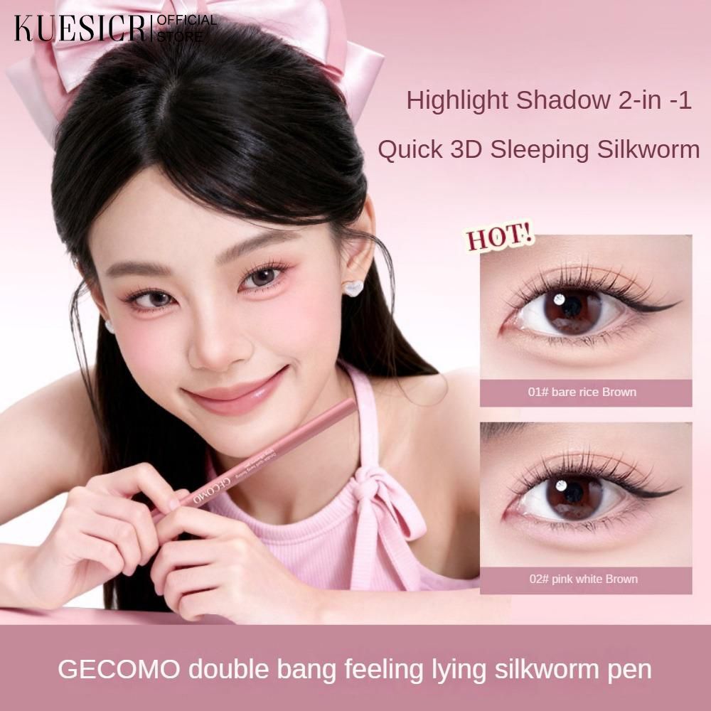 KUESICR ปากกาเน้นข้อความสองปลาย, GECOMO, พร้อมแปรง, ไวท์เทนนิ่ง, เรียบเนียน, ติดทนนาน, กันน้ำ, กระจ่างใส, ดินสอไฮไลท์แต่งหน้า ราคา 18 บาท*ส่งฟรี