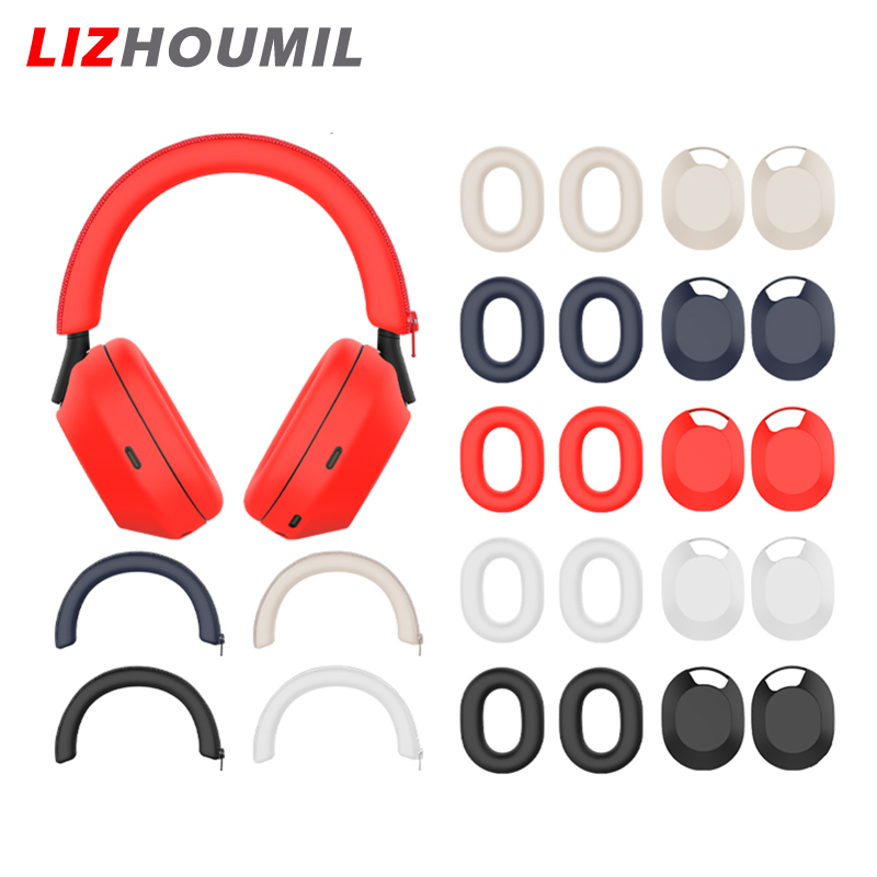 LIZHOUMIL Silicone Protective Case Headphone Cover Scratch-Resistant Headset Protection Cover Compatible For WH-1000XM5 Headset ราคา 179 บาท*ส่งฟรี