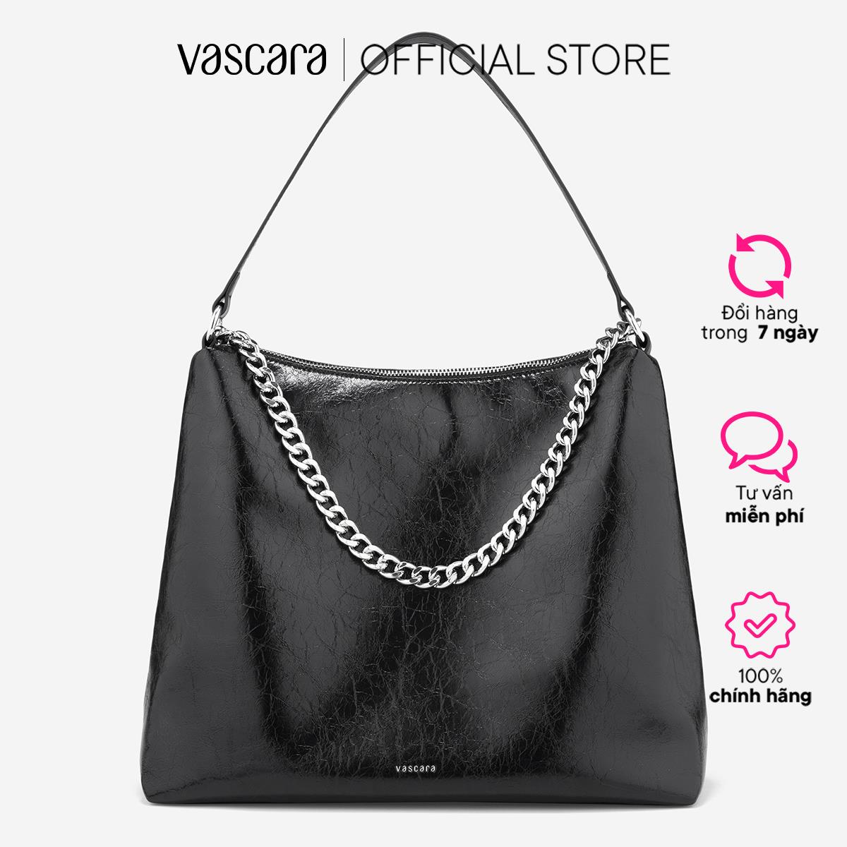  Vascara Túi Đeo Vai Phom Mềm Phối Xích - TOT 0174 