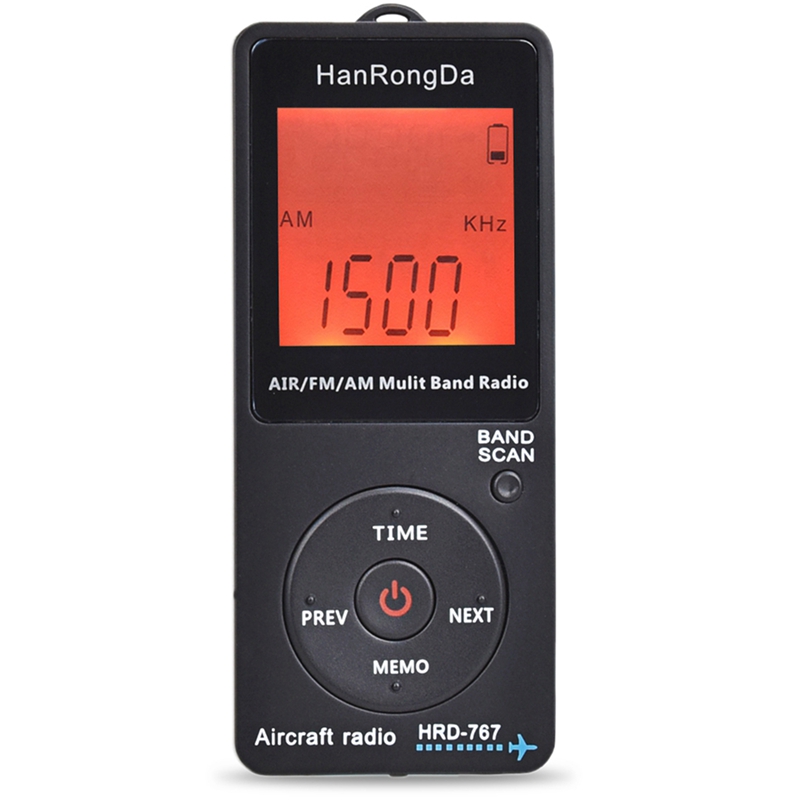 HanRongDa Radio Aircraft Band Receiver FM/AM/AIR Radio World Band with LCD Display Lock Button Pocket Radio with Earphone Harga  102 Ringgit*Penghantaran Percuma