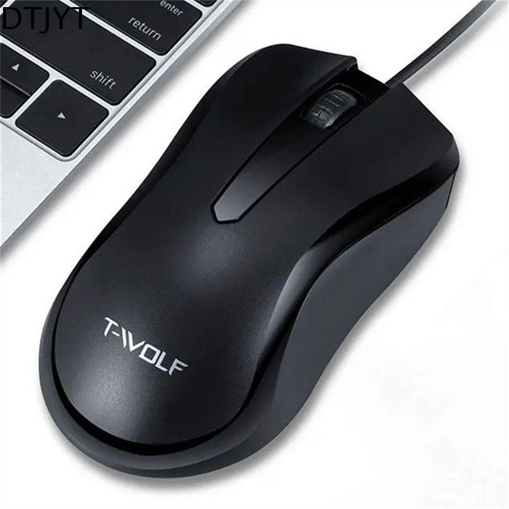 DTJYT 1000dpi Chuột có dây Siêu mỏng 3 nút Chuột quang USB Phụ kiện máy tính Máy tính để bàn Chuột nhấp chuột không ồn Văn phòng tại nhà