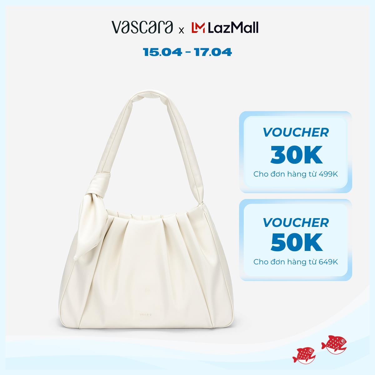 [Voucher 30K | 15.4] Vascara Túi Đeo Vai Gấp Nếp Thắt Nút Chân Quai - TOT 0179