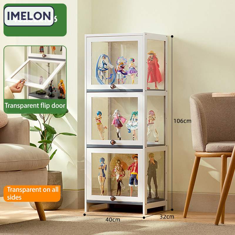 IMELON quả tặng miễn phí TOÀN CỬA HÀNG Hộp Đựng Trưng Bày Búp Bê Bằng Acrylic Trong Suốt Tủ Kính Mika Trong Suốt, Trang Trí Đèn Led USB, Kệ Hộp Trưng Bày Mô Hình, Nước Hoa, Lego, Nhân Vật Yêu Thích