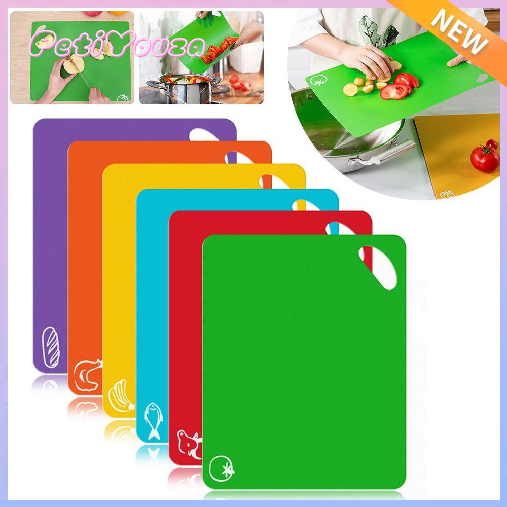 PETIYOUZA เป็นมิตรกับสิ่งแวดล้อม มัลติฟังก์ชั่ ยืดหยุ่นได้ ป้องกันการลื่นไถล ผลิตภัณฑ์ในครัวเรือน เครื่องมือครัวครัว กันลื่น เขียงสำหรับสับ การจำแนกประเภทของ บอร์ดตัดพลาสติก ราคา 36 บาท*ส่งฟรี