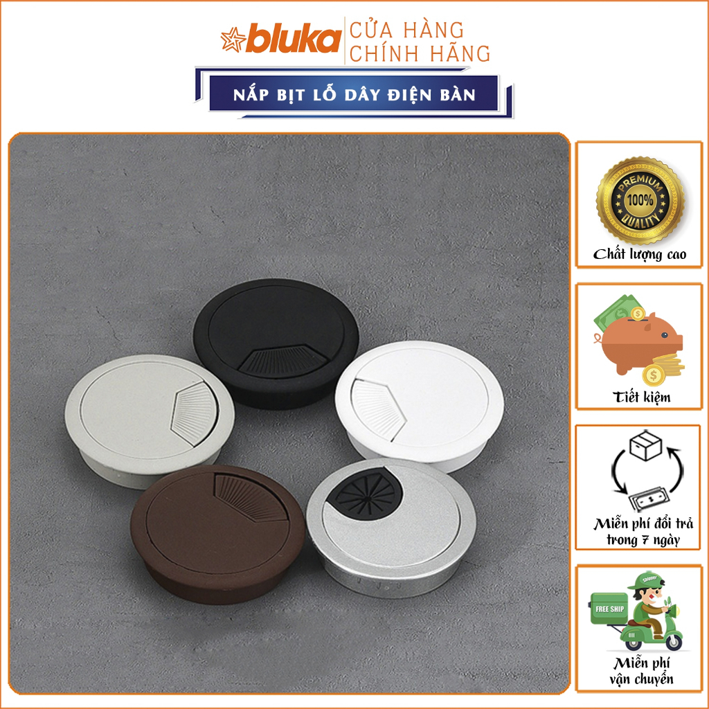 Nắp lỗ dây điện bàn, nắp nhựa lỗ khoan bàn ø50, ø60