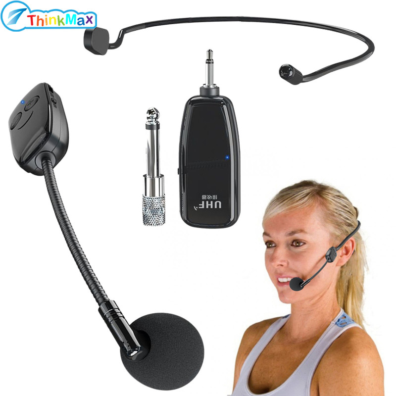 Uhf Wireless Microphone Outdoor Performance Training Teaching Handheld Head-mounted Micr For Voice Amplifier Speakers ราคา 604 บาท*ส่งฟรี