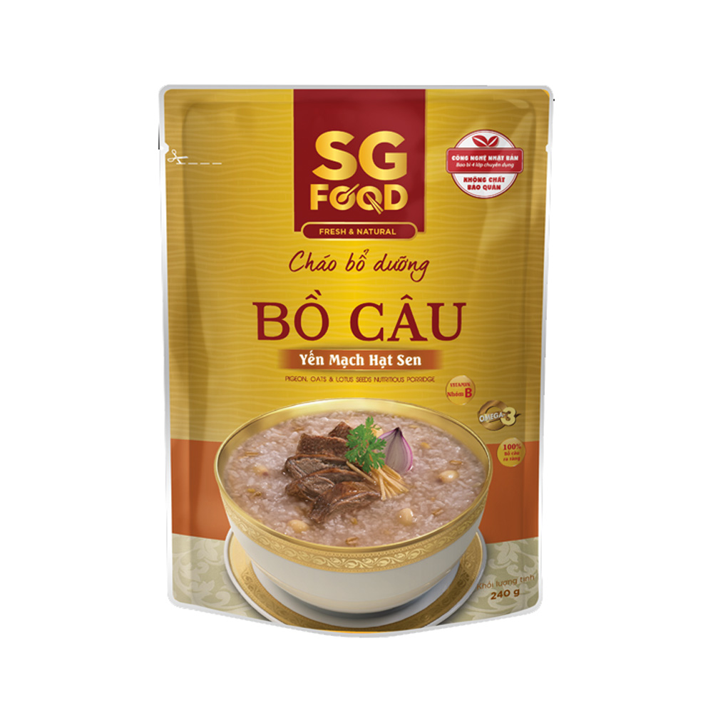 [Co.op Online] - Cháo bổ dưỡng SG Food bồ câu yến mạch hạt sen 240g