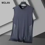 MOLAN Áo vest nam áo thun không tay dáng rộng tập thể dục nhanh khô