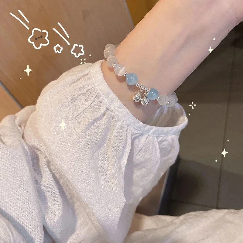 Raiss bướm Vòng tay pha lê dễ thương Opal Vòng đeo tay đính hạt cho giày nữ có khóa đơn giản dây đeo cổ tay