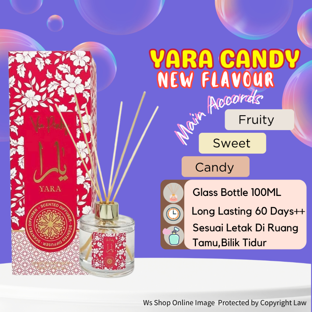 100ML Via Pinky Reed Diffuser Home Diffuser Perfume Rumah Pewangi Bilik Toilet Room Freshener Aromatherapy Essential Oil