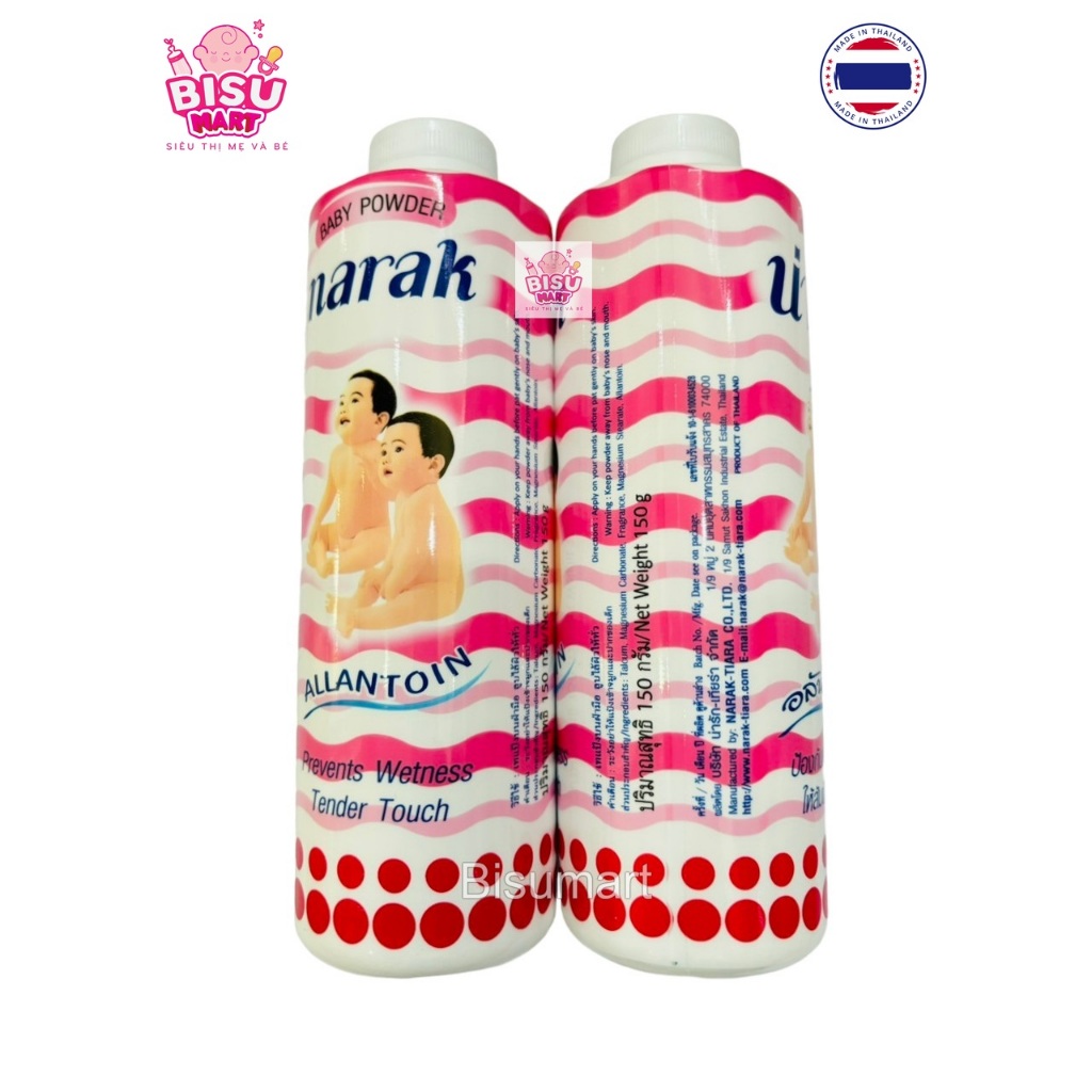 Phấn thơm cho bé, phấn rôm em bé narak thái lan chai 25g - 150g