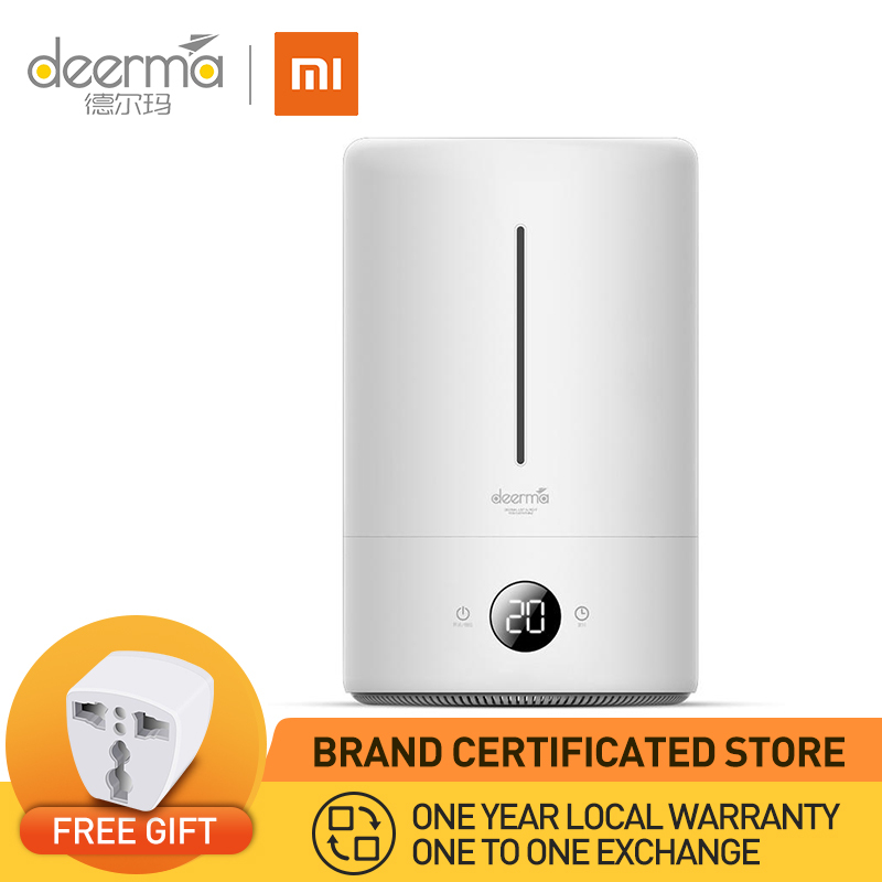 XIAOMI Deerma F628A Ultrasonic Cool Mist Humidifier Air Purifier Aroma Essential Oil Diffuser Moisturising Effect 5L with LED Digital Touch Screen and Timer Singapore