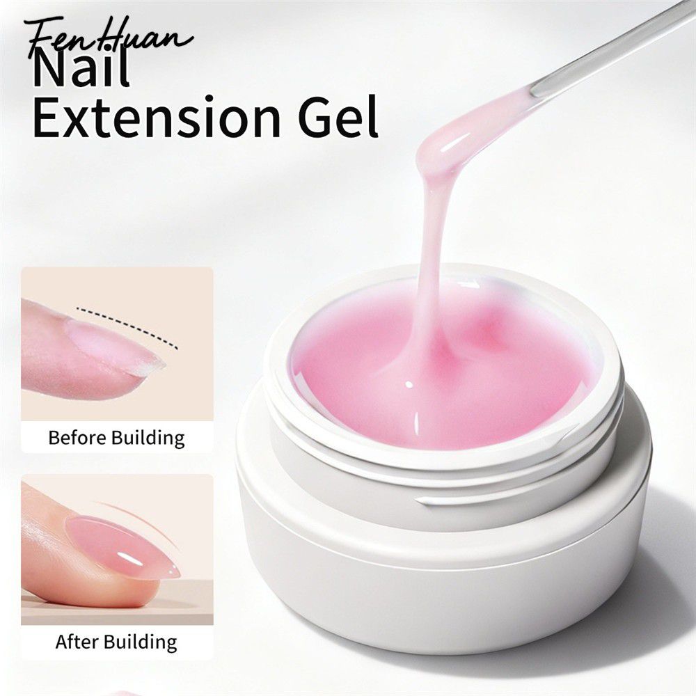 Fenhuan Xeijayi Crystal Nail Extension Gel Uv Gel for Nail Extensions Natural, Bubble-Free, Fast-Drying, Transparent Color. No Need to Use Paper Form, Especially for Nail Salons. ราคา 30 บาท*ส่งฟรี