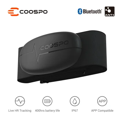New CooSpo H6 Chest Heart Rate Monitor Strap Bluetooth 4.0 ANT+ Heart Rate Sensor Waterproof For Garmin Wahoo