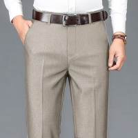 VINTLOOK Mens casual straight pants Suit pants middle-aged business pants dad pants large size