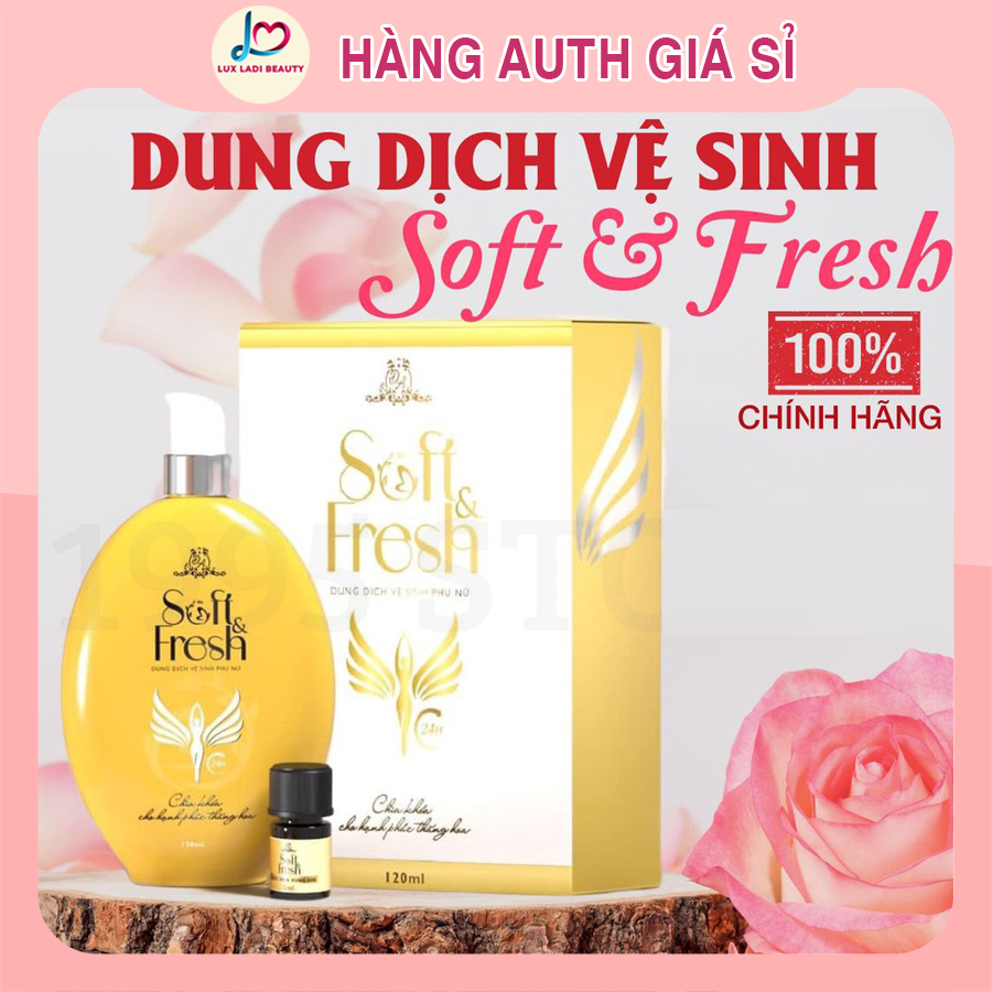 Dung dịch vệ sinh phụ nữ Soft Fresh 120ml | Dung dịch vệ sinh Đông Anh Collagen X3 làm sạch khử mùi hiệu quả