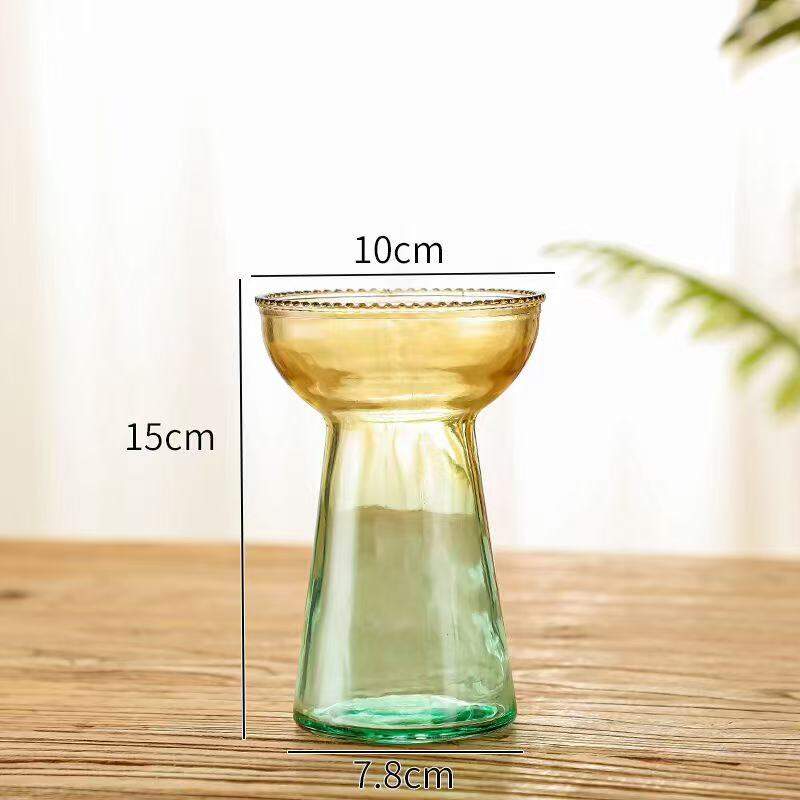 Modern Simplicity Glass Flower Vase Open Mouth Hydroponic Tulip Desktop Floral Arrangement Living Dining Room Decorations ☀0414x