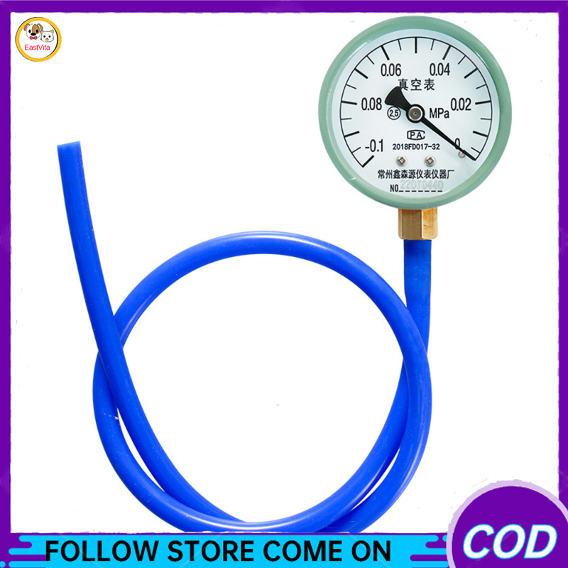 Auto Exhaust Back Pressure Meter -0.1-0MPa Car Exhaust Emission Tester Dial 60mm Dia Vacuum Pressure Gauge Catalytic Clogging Detection Gauge