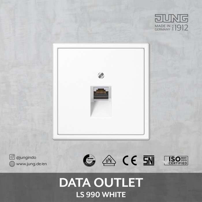 JUNG LS 990 OUTLET DATA - WHITE (DUROPLASTIC)-Shelishop13 Giá 1,085,000 Đồng*Miễn phí vận chuyển