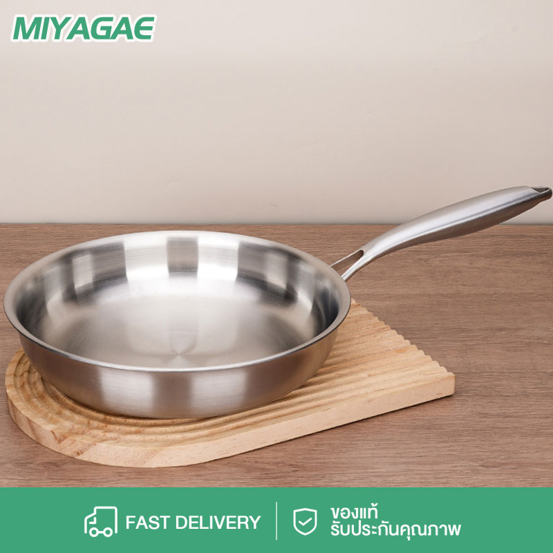 รูปสินค้า miyagae สแตนเลส สแตนเลส กระทะทอดไข่,กระทะแซนวิช,กระทะ,สําหรับเตาแก๊สด้านบนและเตาแม่เหล็กไฟฟ้า,เครื่องครัว,สําหรับร้าน