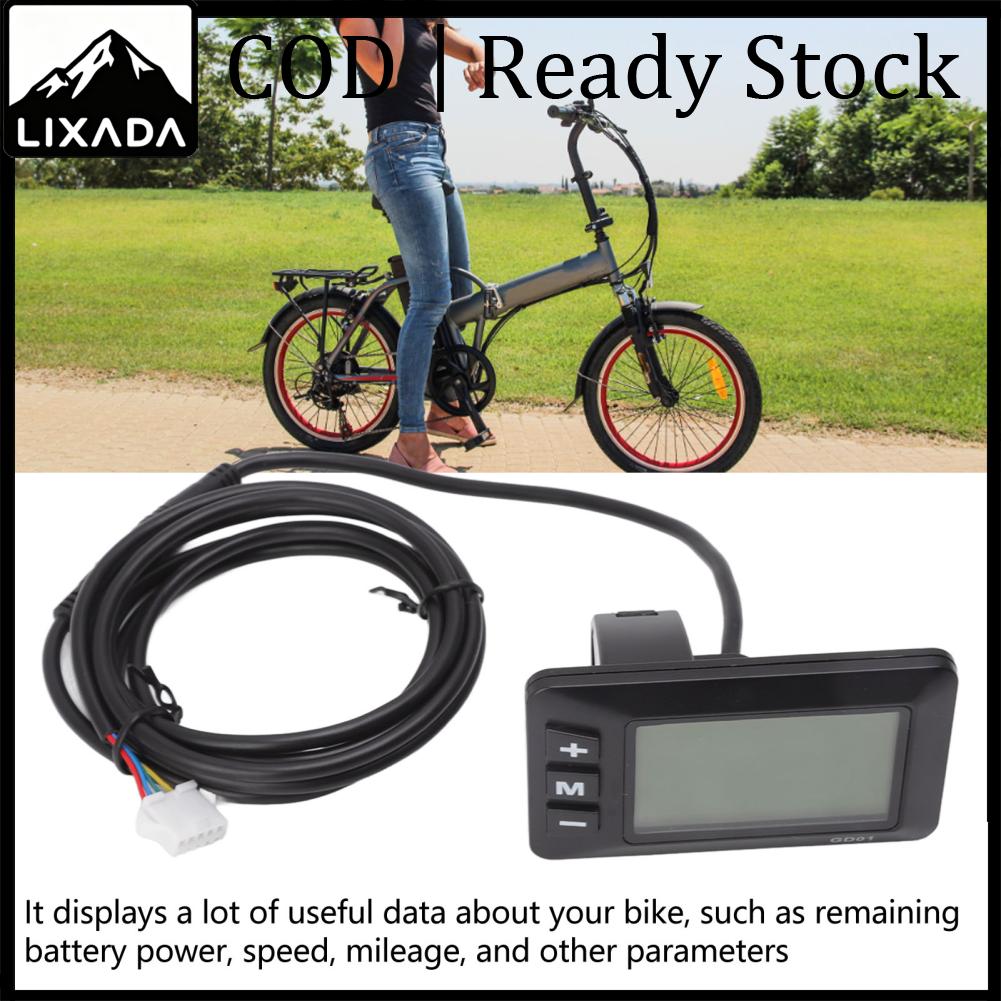 LIXADA Electric Bike GD01 Panel Electric Bike GD01 Meter Clear Reading 24V 36V 48V for 22.2mm Handlebar ราคา 2,587 บาท*ส่งฟรี