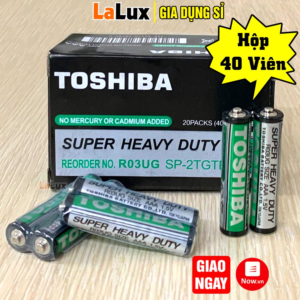 Hộp Pin AAA TOSHIBA 1.5V ( 40 Viên ) - Pin 3A , Pin Tiểu Nhỏ, Dùng Cho Remote Máy Lạnh(tv), Đồ Chơi..