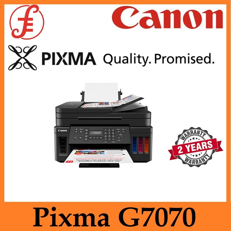 Canon PIXMA G7070 Refillable Ink Tank Wireless All-In-One with Fax for High Volume Printing Singapore