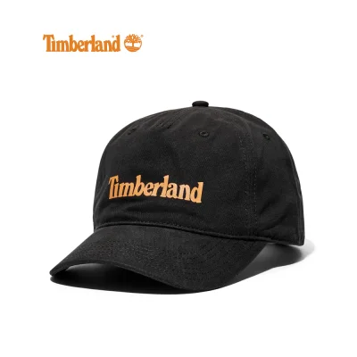 Timberland Men's Cotton Twill Logo Baseball Cap Black