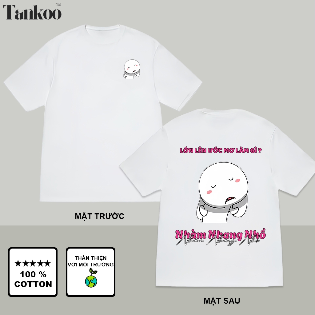 TANKOO Áo thun in hình Thỏ bảy màu nhàm nhang nhồ hài hước dành cho cả nam và nữchất liệu cotton 100
