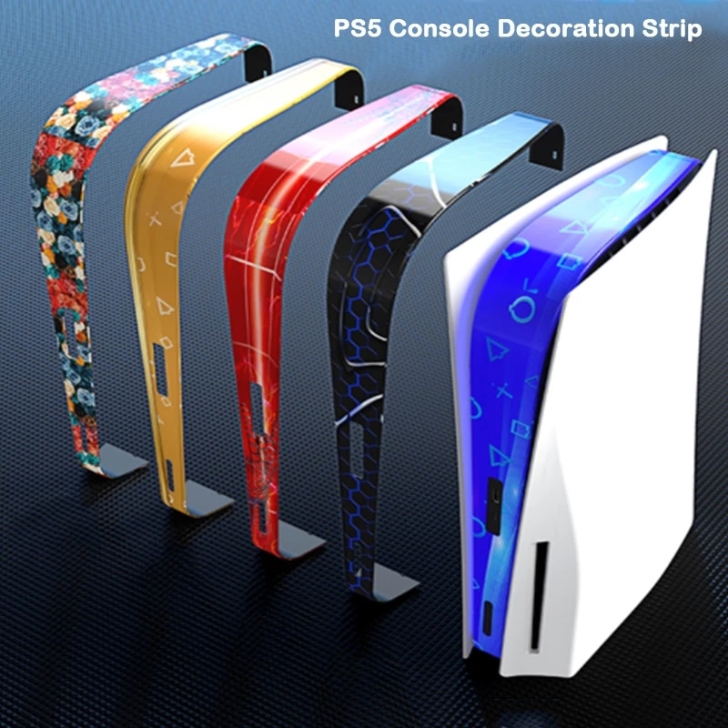 【Upgrade Your Style】 Ps5 Replacement Decoration Strip Protective Game Console Middle Center Skin Sticker Cover For 5 Accessories