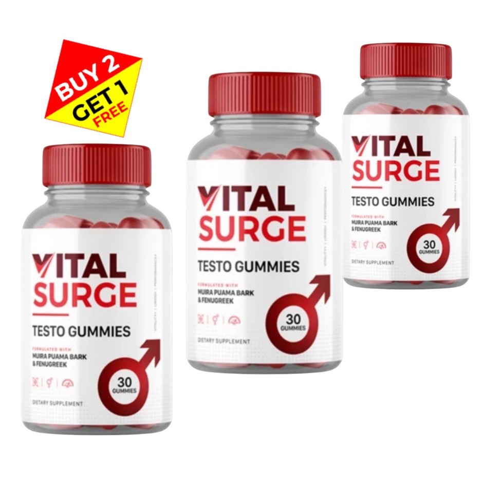 Vital Surge Male Gummies – Testo Support Performance Gummies For Men – 60 Count