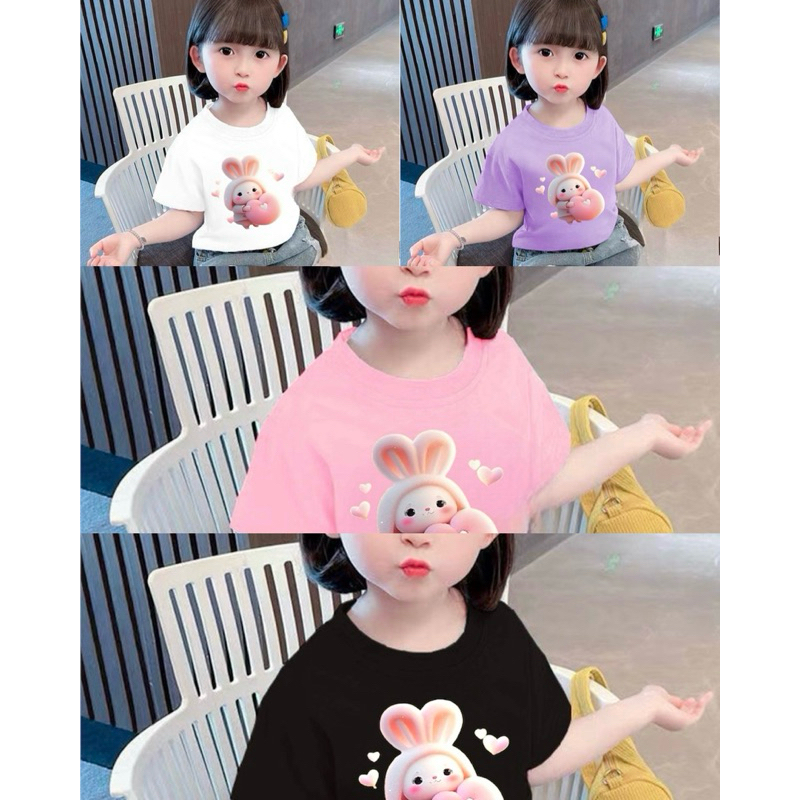 áo thung in hình hoạt hinh cho bé gái đủ size từ 10 - 38 kg