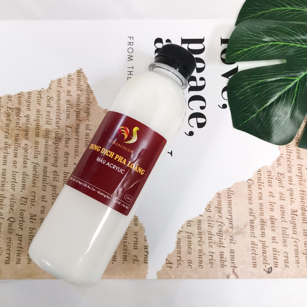Dung Dịch Pha Loãng Chống Đông, Chậm Khô Màu Acrylic Chai 500ml Kèm Nắp Bật HUNGACOLOR