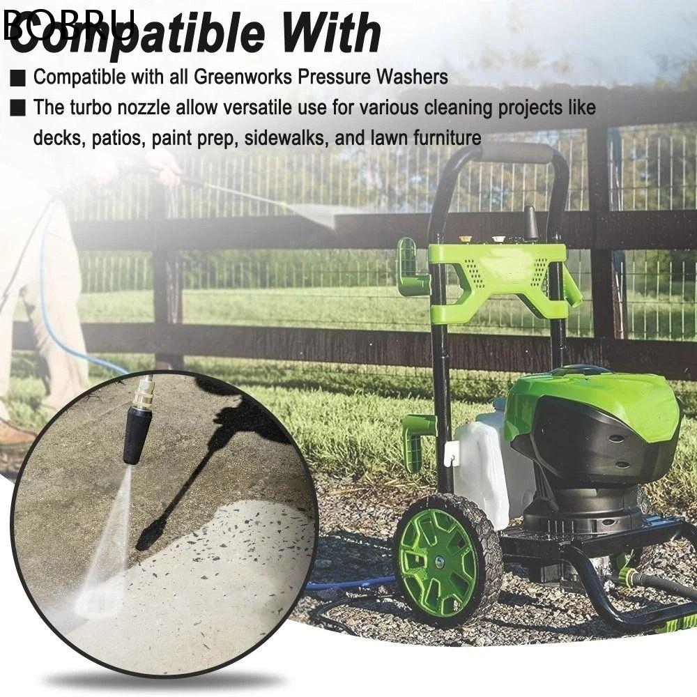 BOBRU ปลั๊กปลดเร็ว หัวฉีดเทอร์โบ 2600 ปอนด์ต่อตารางนิ้ว/3600 ปอนด์ต่อตารางนิ้ว สเปรย์หมุน หัวฉีดแรงดันสูง ทำความสะอาดเครื่องซักผ้า ขั้วต่อ 1/4" ปืนฉีดหมุน ล้างรถ ราคา 156 บาท*ส่งฟรี