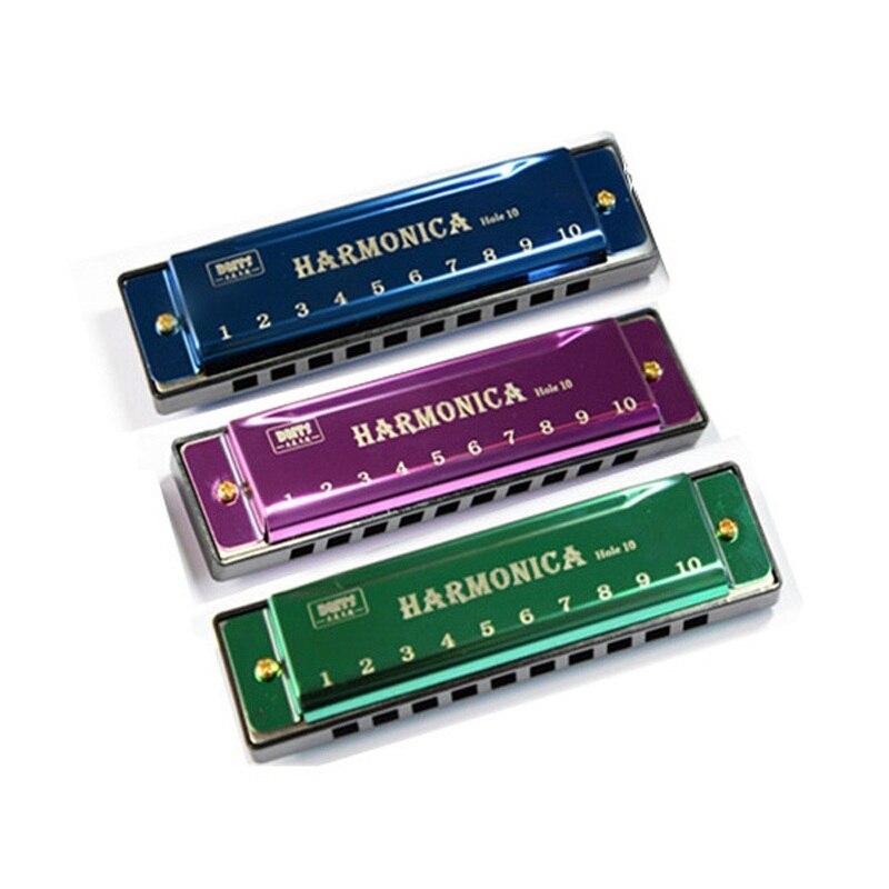 10 Lỗ Trẻ Em Harmonica hai hàng Bằng Gỗ Blowable Harmonica Dễ Thương họa tiết hoạt hình Người Mới Bắt Đầu Trẻ Em giáo dục âm nhạc Đồ Chơi